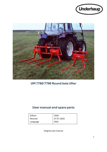 Bale lifter, UM-7780