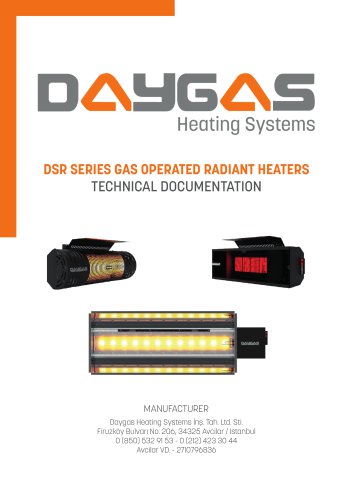 DSR SERIES GAS OPERATED RADIANT HEATERS