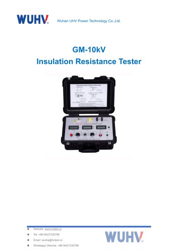 GM-10kV Insulation Resistance Tester-Catalog