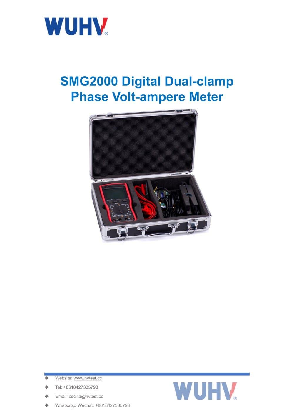 SMG2000 Digital Dual-clamp Phase Voltampere Test Set-Catalog - Wuhan UHV Power Technology Co.,Ltd.