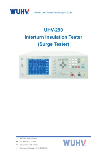 UHV-290 Interturn Insulation Tester (Surge Tester)-Catalog