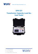 UHV-321 Transformer Capacity Load No-load Tester-Catalog