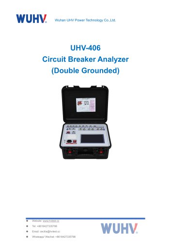 UHV-406 Circuit Breaker Analyzer (Double Grounded)-Catalog