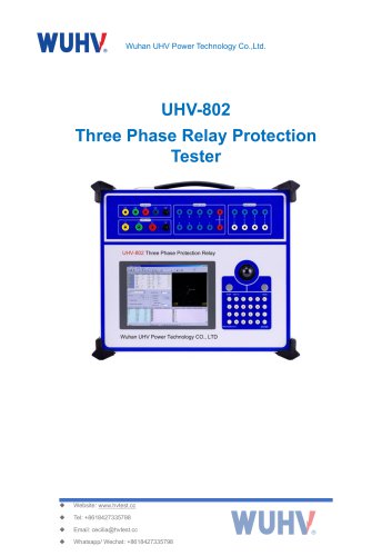 UHV-802 Three Phase Relay Protection Tester-Catalog