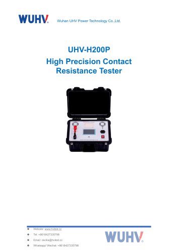 UHV-H200P High Precision Contact Resistance Tester -Catalog