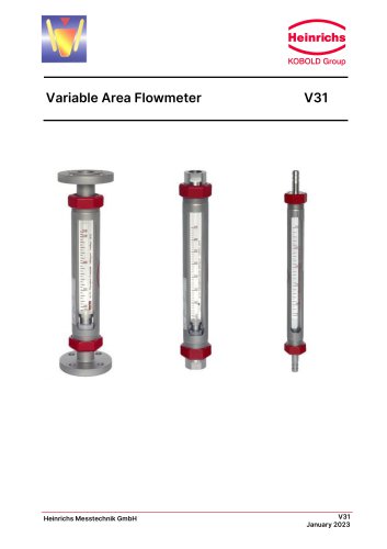 Variable Area Flowmeter