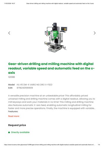 HU 45 DM-4 VARIO NG DRO X-FEED