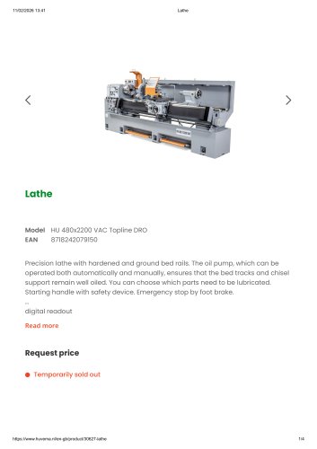 HU 480x2200 VAC Topline DRO