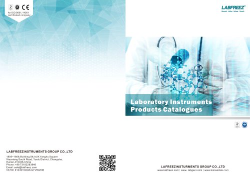 General Products Brochure of Labfreez Instruments