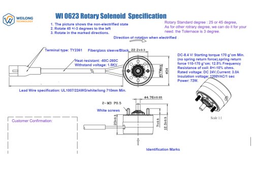 WL0623 Rotary Solenoid Industrial Application