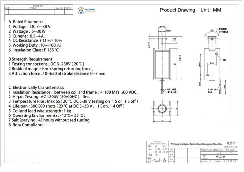 WL0729 Linear Push Pull Solenoid Actuator Industrial Guide