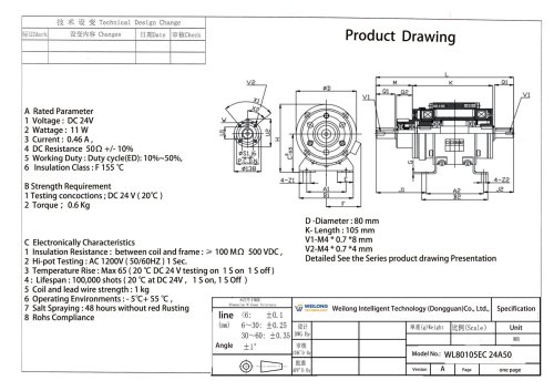 WL80105EC New Exposed Magnetic Clutch-Brake Guide