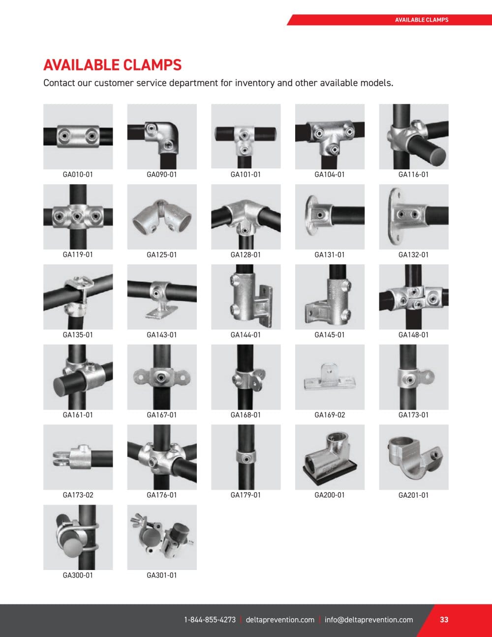 AVAILABLE CLAMPS - Delta Prevention