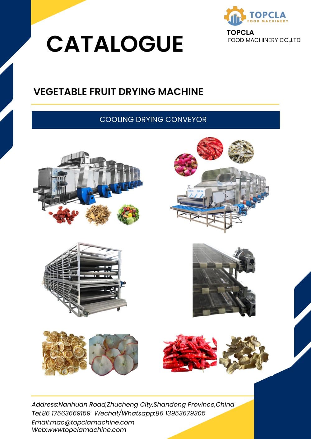 CONTINUOUS BELT DRYER - TOPCLA FOOD MACHINERY CO., LTD