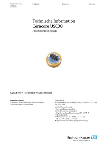 Technische Information - Ceracore USC30