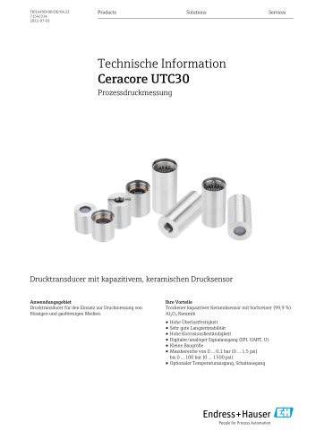 Technische Information - Ceracore UTC30