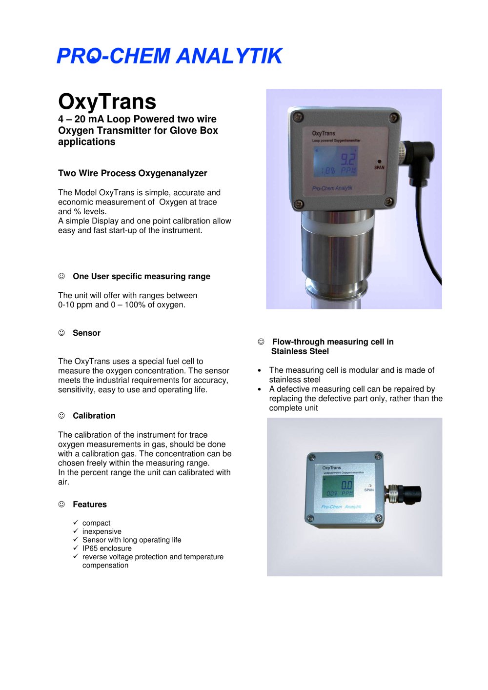 OxyTrans  - Pro-Chem-Analytik GmbH & Co. KG