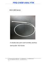 Product data sheet HCA - 100D / 100R