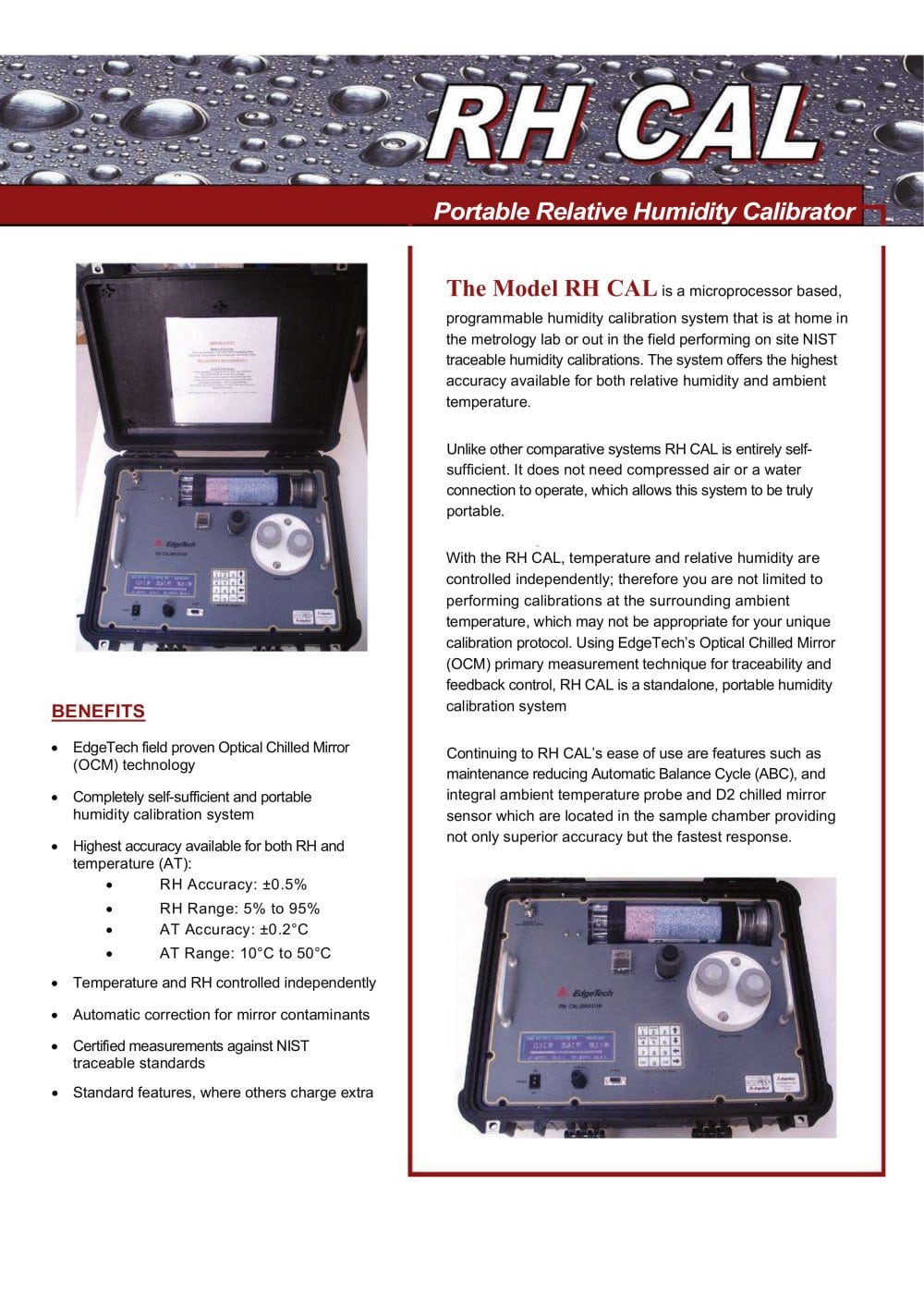 Product data sheet RH-Calibrator - Pro-Chem-Analytik GmbH & Co. KG