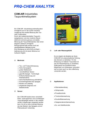 Produktdatenblatt Comair