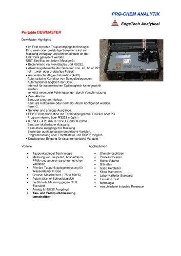 Produktdatenblatt Dewmaster Koffer