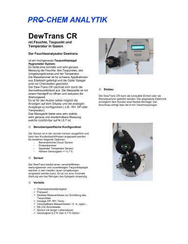Produktdatenblatt DewTrans CR