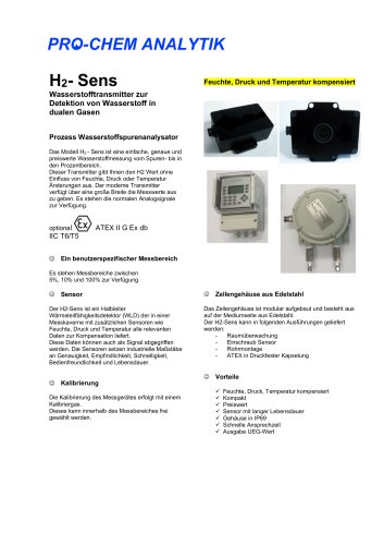 Produktdatenblatt H₂-Sens