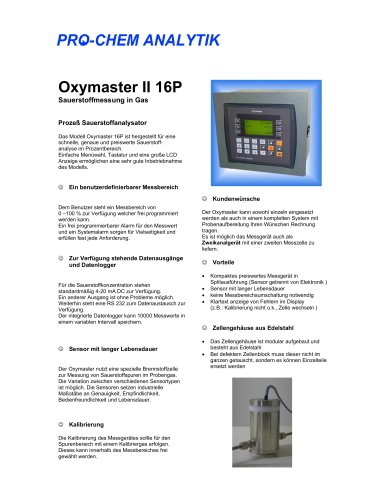 Produktdatenblatt Oxymaster II 16P