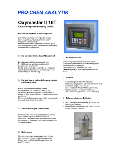  Produktdatenblatt Oxymaster II 16T