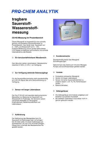  Produktdatenblatt OxyP % - H₂