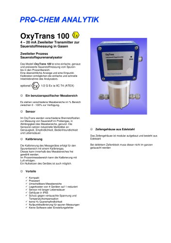  Produktdatenblatt OxyTrans 100