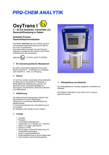  Produktdatenblatt OxyTrans I