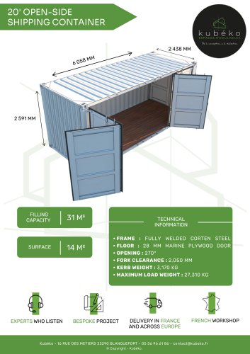 20' OPEN-SID STORAGE CONTAINER