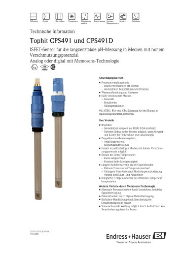 Tophit CPS491 und CPS491D