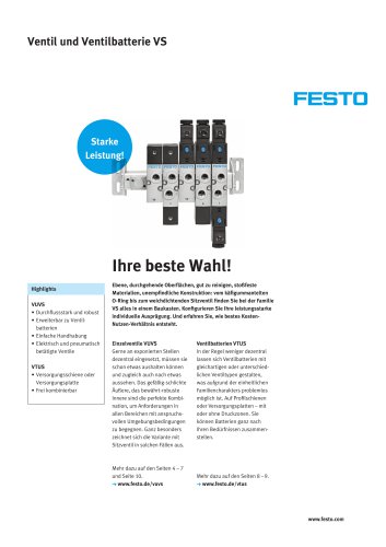 Ventil und Ventilbatterie VS