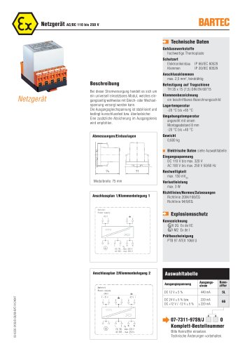 Netzgerät AC/DC 110 bis 250 V