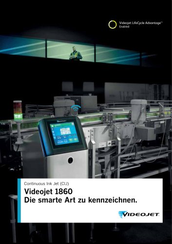 Broschüre zum Continuous Inkjet Drucker Videojet 1860