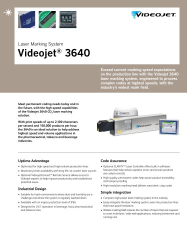 Laser Marking System  Videojet® 3640