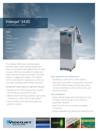 Videojet 3430 Laser Marking System