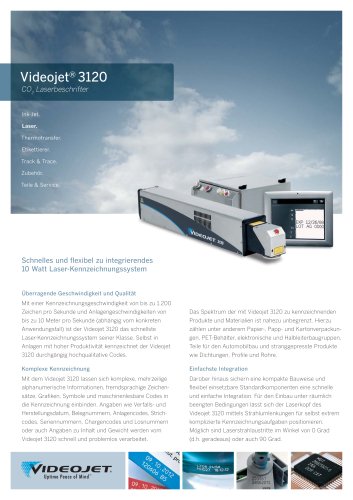 Videojet CO2 Laser 3120 German