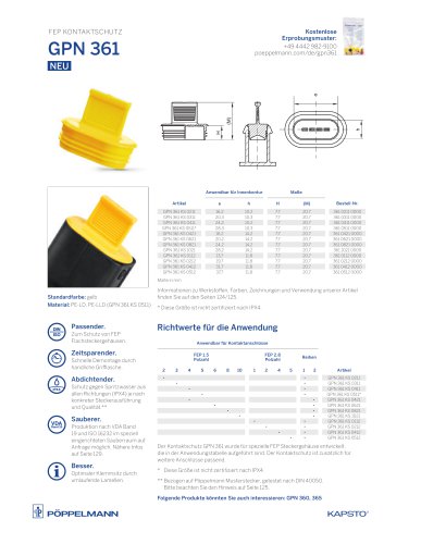 Datenblatt GPN 361