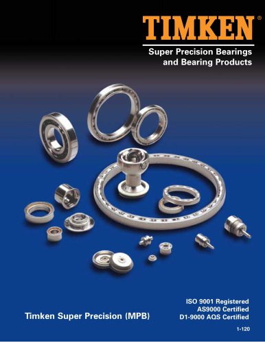 Super Precision Bearings and Bearing Products Catalog