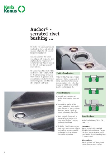 Anchor® - serrated rivet bushing ...