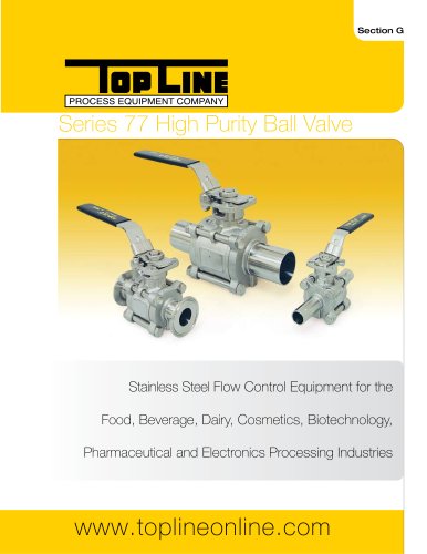 Top Line High Purity Ball Valves