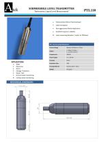 SUBMERSIBLE LEVEL TRANSMITTER PTL110