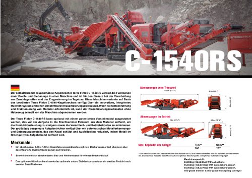 Terex® Finlay C-1540RS