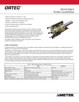 Gamma Gage II Portable Cryostat/Dewar for HPGe Gamma Ray Spectrometer