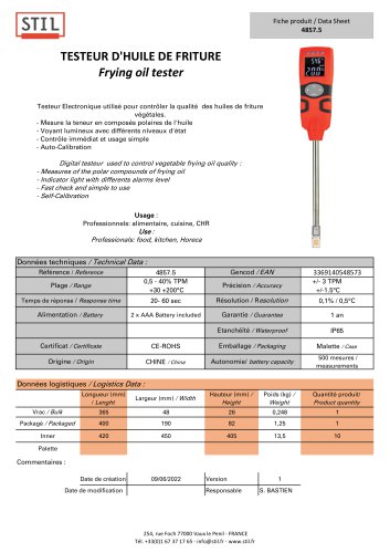 Frying oil tester