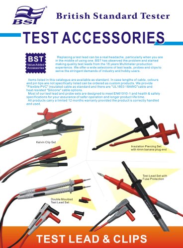 BST Test Accessories Catalogue