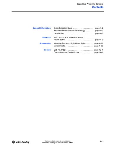 Capacitive Proximity Sensors